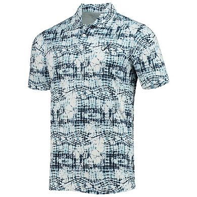 Men's Antigua Navy Atlanta Braves Vivid Polo