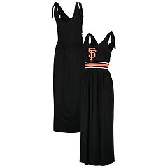 Women's Wear by Erin Andrews Heather Gray San Francisco Giants Knotted T-Shirt Dress Size: Small