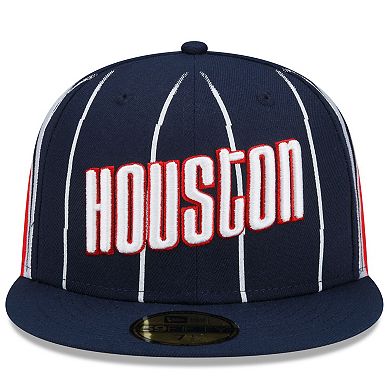 Men's New Era Navy Houston Rockets 2021/22 City Edition Official 59FIFTY Fitted Hat