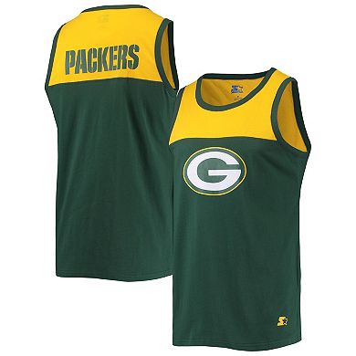 Men's Starter Green/Gold Green Bay Packers Team Touchdown Fashion Tank Top