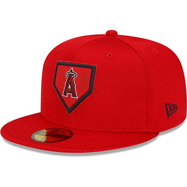 Men's New Era Red Los Angeles Angels 2022 Clubhouse 59fifty Fitted Hat