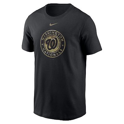 Men s Nike Black Washington Nationals Camo Logo Team T Shirt