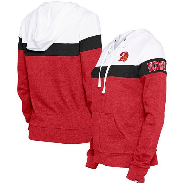 Youth Red Tampa Bay Buccaneers Colorblock Full-Zip Hoodie