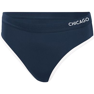 Women's G-III 4Her by Carl Banks Navy Chicago Cubs Southpaw Bikini Bottom