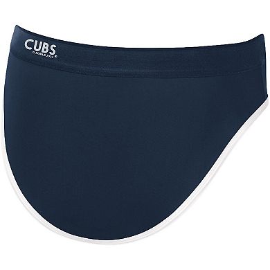 Women's G-III 4Her by Carl Banks Navy Chicago Cubs Southpaw Bikini Bottom