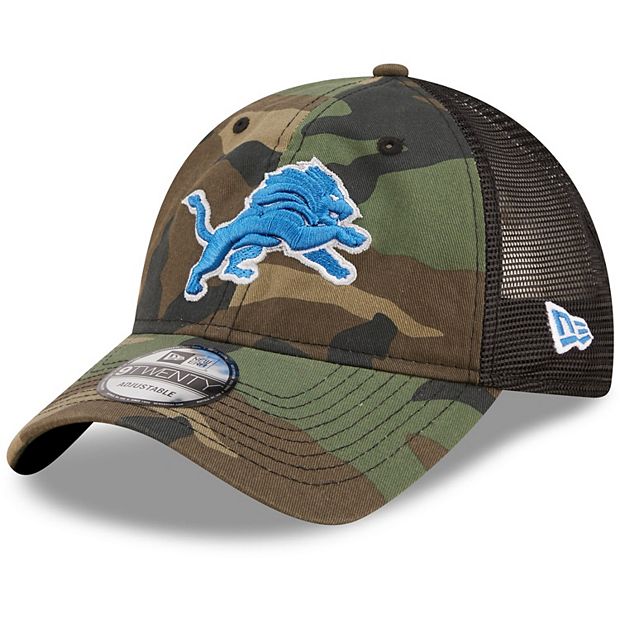 Men's New Era Black Detroit Lions Camo 59FIFTY Fitted Hat