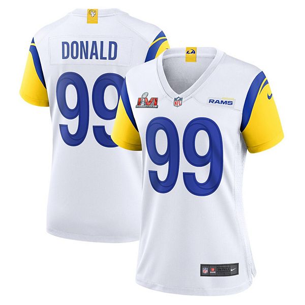 Aaron Donald Los Angeles Rams Majestic Threads Women's Name & Number V-Neck  T-Shirt - White