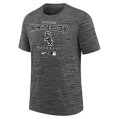 Youth Nike Charcoal Chicago White Sox Authentic Collection Practice Velocity Space-Dye Performance T-Shirt