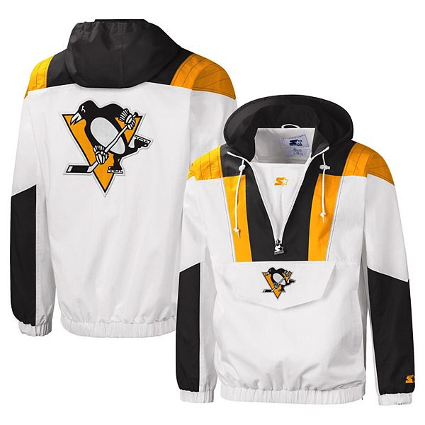 Pittsburgh Penguins Starter Defense Pullover Sweatshirt - Cream/Black