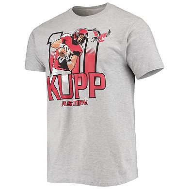 Men's Original Retro Brand Cooper Kupp Heathered Gray Eastern Washington Eagles Player T-Shirt