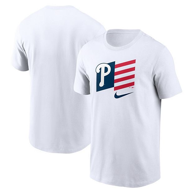 Men's Nike White Philadelphia Phillies Americana Flag T-Shirt