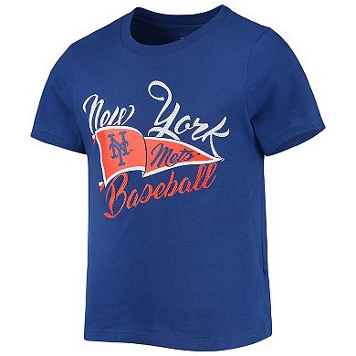 Girls Youth Royal New York Mets Team Fly The Flag T-Shirt