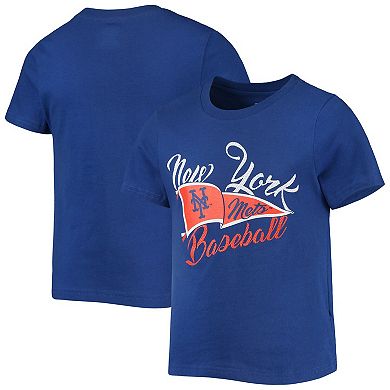 Girls Youth Royal New York Mets Team Fly The Flag T-Shirt
