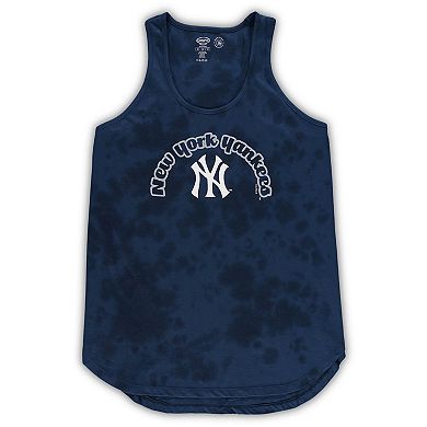 Women's Concepts Sport Navy New York Yankees Plus Size Jersey Tank Top & Pants Sleep Set