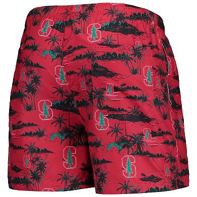 Men's FOCO Cardinal Stanford Cardinal Island Palm Swim Trunks