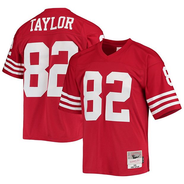 Men's Mitchell & Ness Scarlet San Francisco 49ers Three Stripe