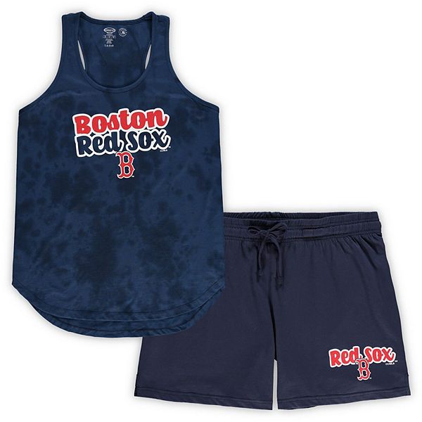 Women's Concepts Sport Navy Boston Red Sox Plus Size Cloud Tank Top &  Shorts Sleep Set
