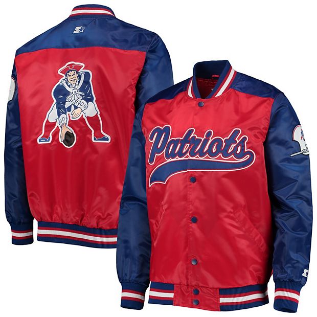 Men's Starter Red New England Patriots The Tradition II Full-Snap Team  Jacket