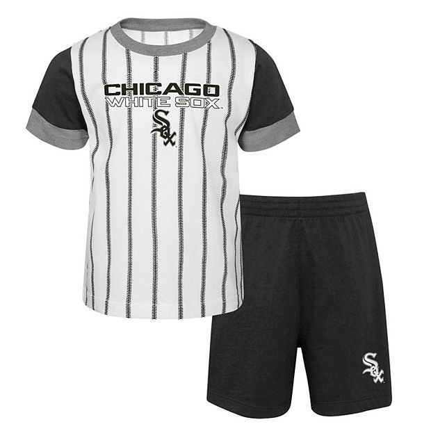 Infant White/Black Chicago White Sox The Lineup T-Shirt & Shorts Set
