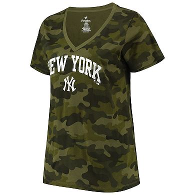 Women's Gerrit Cole Camo New York Yankees Player V-Neck T-Shirt