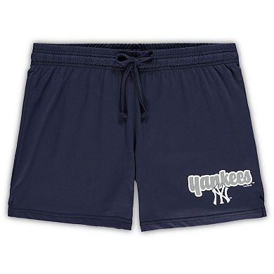 Women's Concepts Sport Navy New York Yankees Plus Size Cloud Tank Top & Shorts Sleep Set