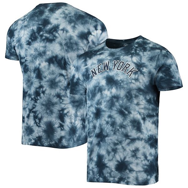 Women's New Era Navy New York Yankees Tie-Dye Long Sleeve T-Shirt