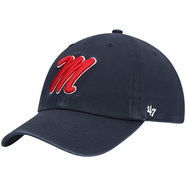 47 Men's Ole Miss Rebels Light Blue Clean Up Adjustable Hat