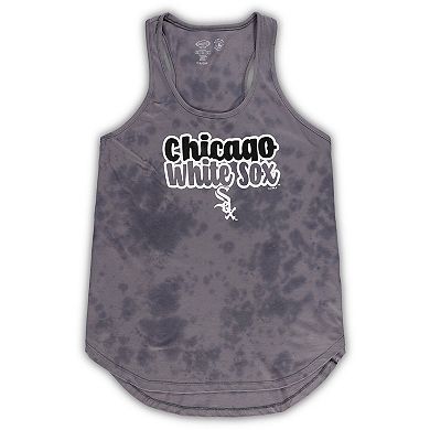 Women's Concepts Sport Charcoal Chicago White Sox Plus Size Cloud Tank Top & Shorts Sleep Set