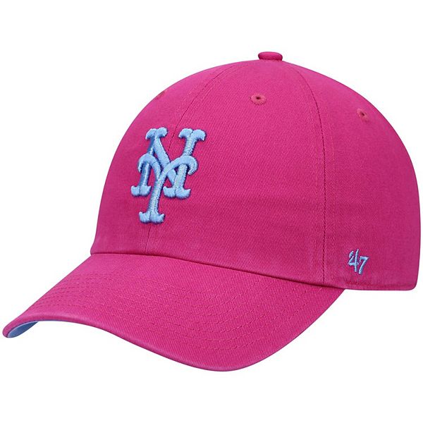 Men's '47 Pink New York Mets Periwinkle Orchid Undervisor Clean Up