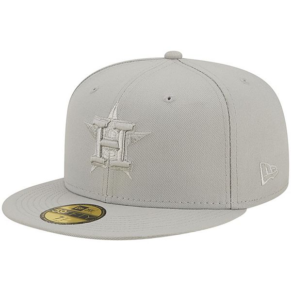 Men's New Era Gray Houston Astros Icon Color Pack 59FIFTY Fitted Hat
