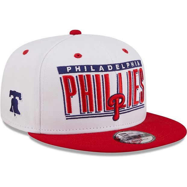 Men's New Era White/Red Philadelphia Phillies Retro Title 9FIFTY Snapback  Hat
