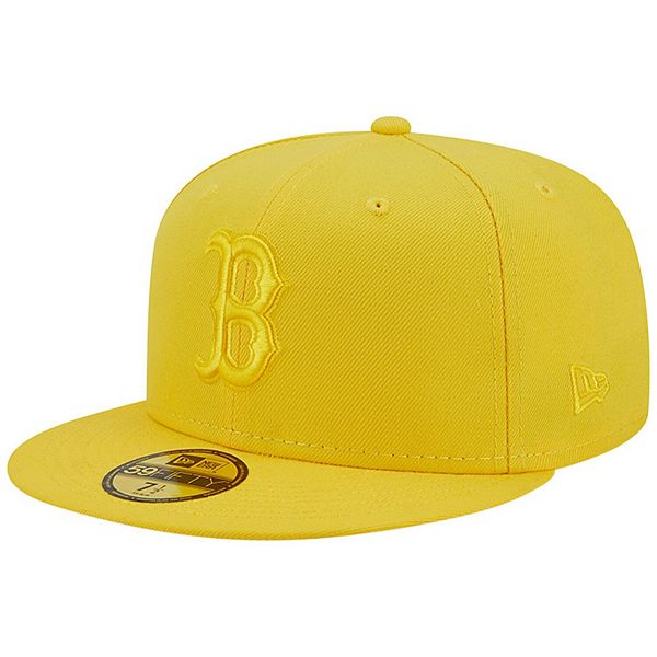 Men's New Era Yellow Boston Red Sox Icon Color Pack 59FIFTY Fitted Hat