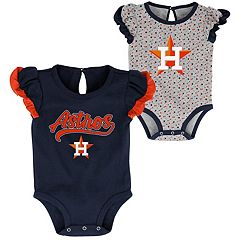 Outerstuff Infant Orange/White/Heather Gray Houston Astros Biggest Little Fan 3-Pack Bodysuit Set