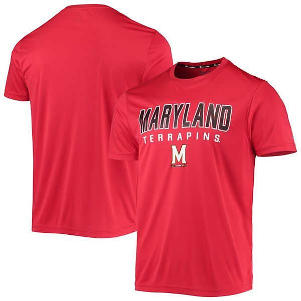 Men's Champion Red Maryland Terrapins Stack T-Shirt