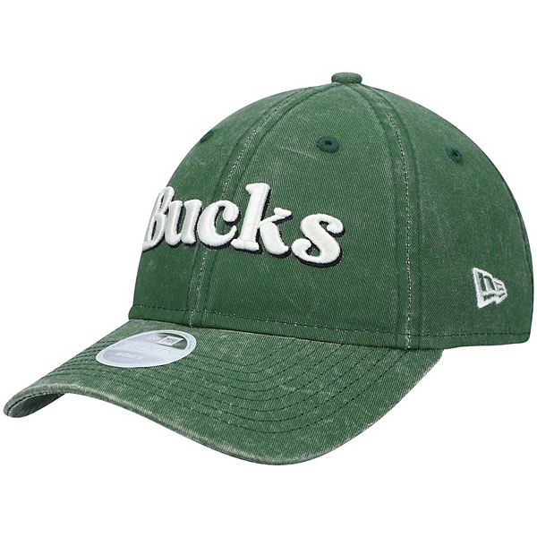 New Era Women's Milwaukee Bucks Green Stamp 9Twenty Adjustable Hat
