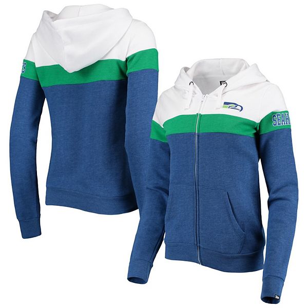 Seattle Seahawks New Era Big & Tall Throwback Colorblock Fleece