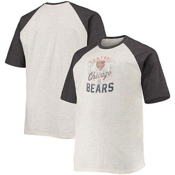 Chicago Bears NFL Mens Colorblock Wordmark Raglan T-Shirt