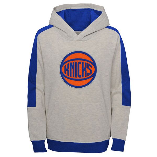 Youth Heathered Gray New York Knicks Lived In Pullover Hoodie