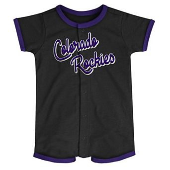 Infant Black Colorado Rockies Power Hitter Romper