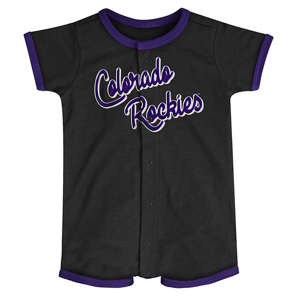 Infant Black Colorado Rockies Power Hitter Romper
