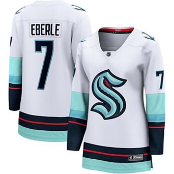 Women's Fanatics Branded Jordan Eberle White Seattle Kraken Away Premier Breakaway Player Jersey