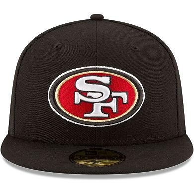 Men's New Era Black San Francisco 49ers Team 49FIFTY Fitted Hat