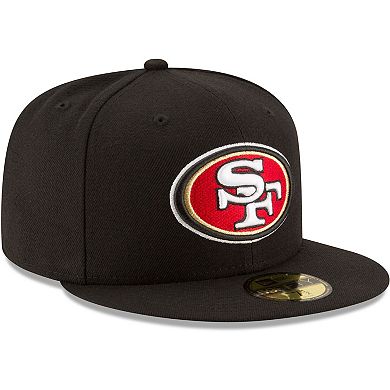 Men's New Era Black San Francisco 49ers Team 49FIFTY Fitted Hat