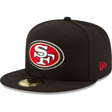 Men's New Era Black San Francisco 49ers Team 49FIFTY Fitted Hat