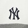 Women's New Era Heathered Navy New York Yankees Plus Size Color Block Full-Zip Hoodie