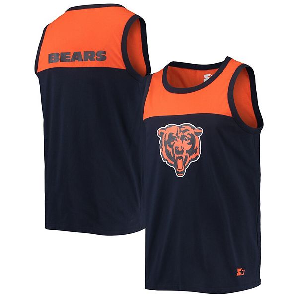 Men S Starter Navy Orange Chicago Bears Team Touchdown Fashion Tank Top