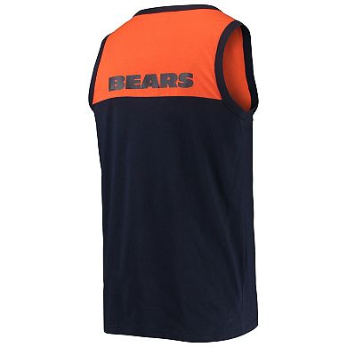 Men's Starter Navy/Orange Chicago Bears Team Touchdown Fashion Tank Top