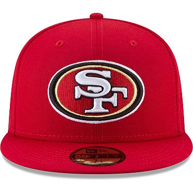 Men's New Era Scarlet San Francisco 49ers Team 49FIFTY Fitted Hat