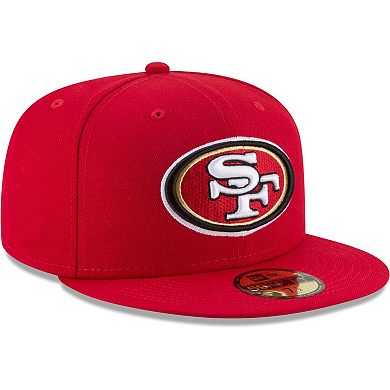 Men's New Era Scarlet San Francisco 49ers Team 49FIFTY Fitted Hat