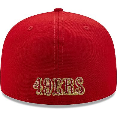 Men's New Era Scarlet San Francisco 49ers Team 49FIFTY Fitted Hat